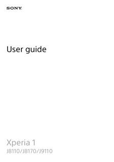 Sony Xperia 1 manual. Smartphone Instructions.